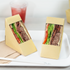 [500 ct] 19oz Paper Sandwich Wedge Container with Window, Kraft