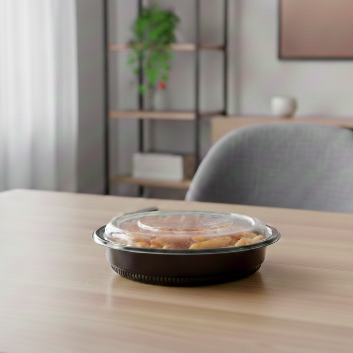 [150 ct] PP Lid for 32 & 48 oz PP Round Microwaveable Container, Translucent