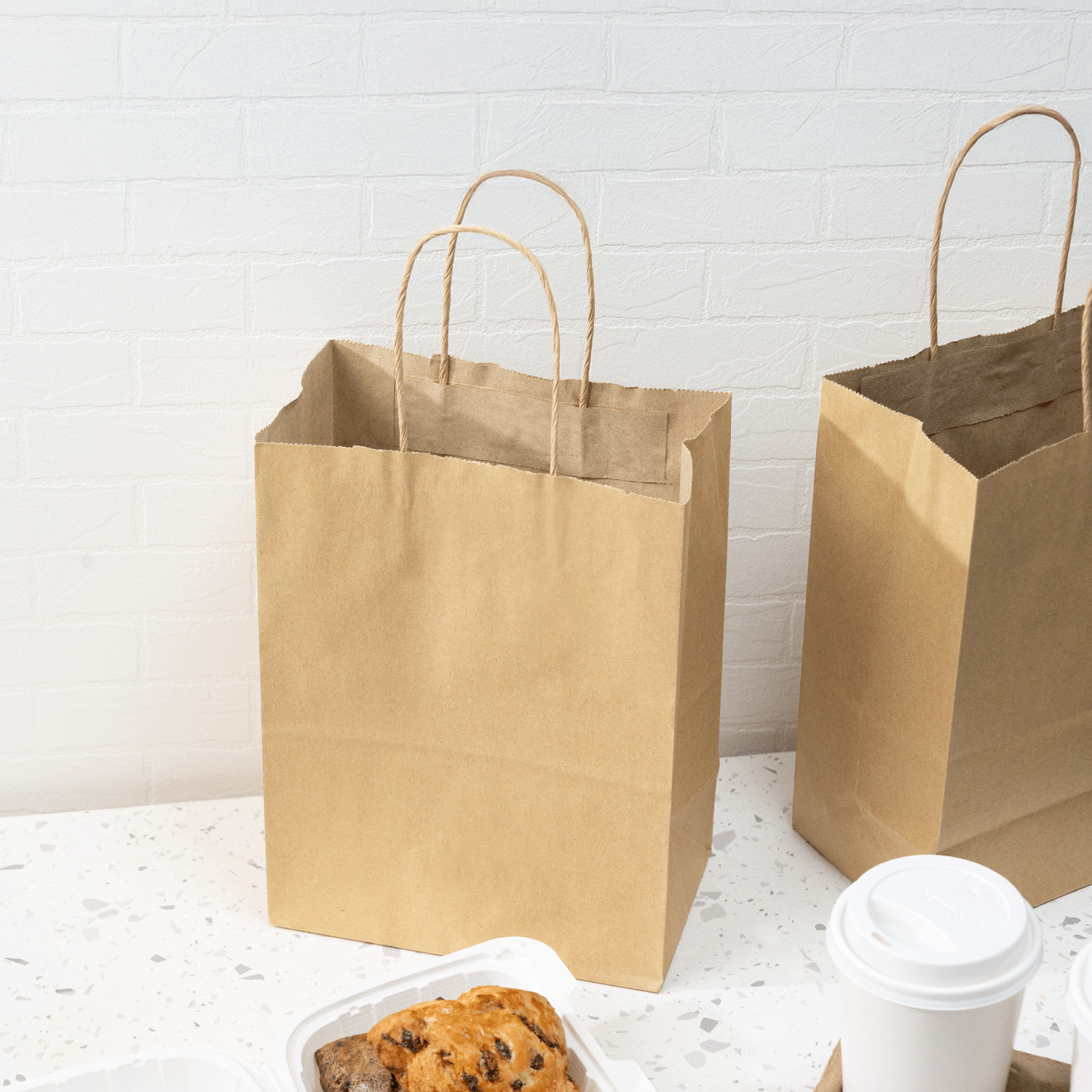 [250 ct] Balboa Paper Shopping Bags (Small), Kraft