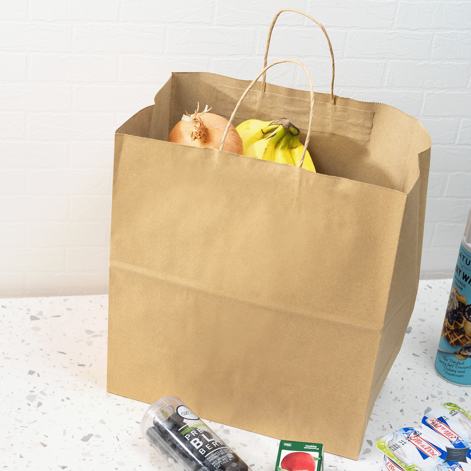 [250 ct] Malibu Paper Shopping Bags (Large), Kraft