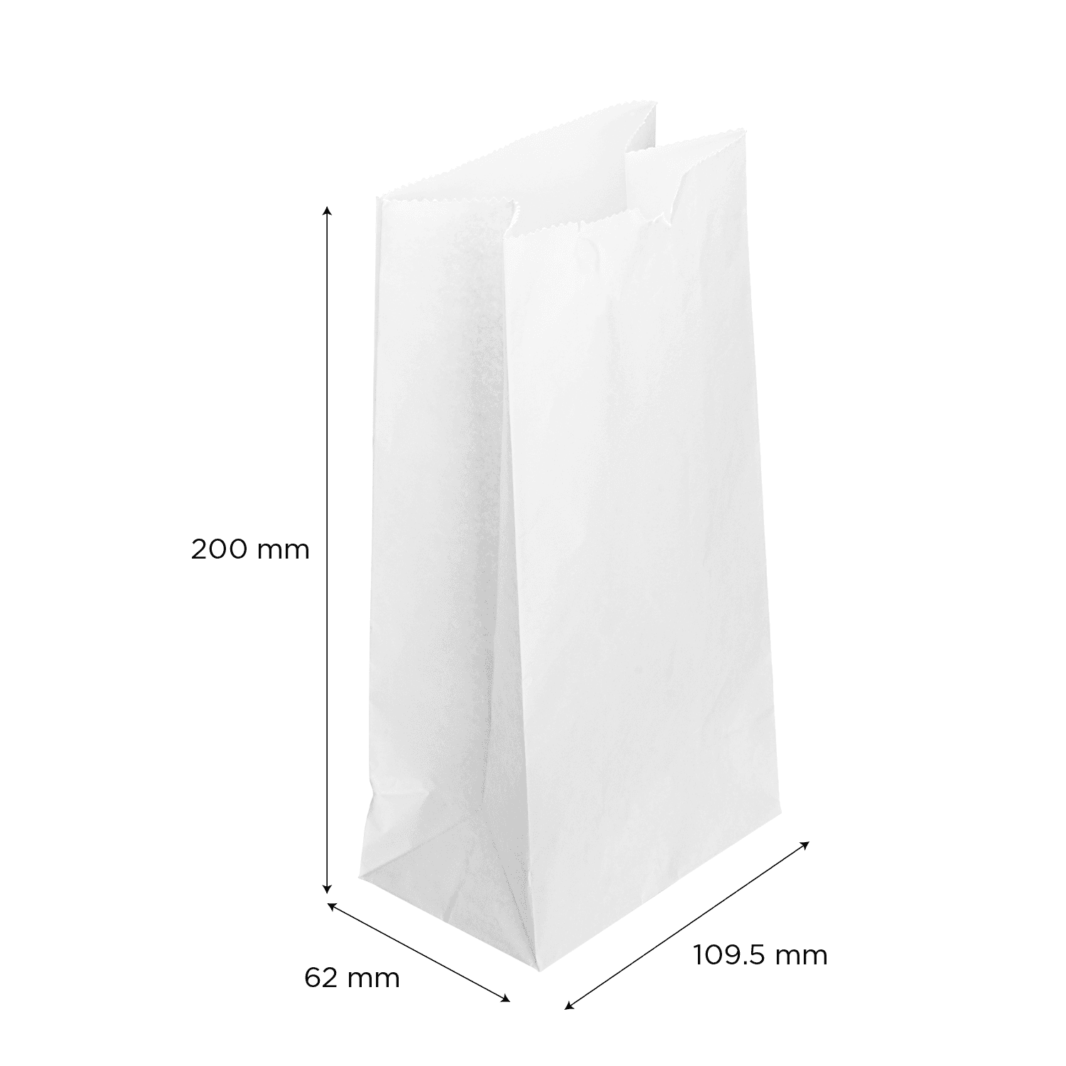 [2,000 ct] 2 lb Paper Bag, White