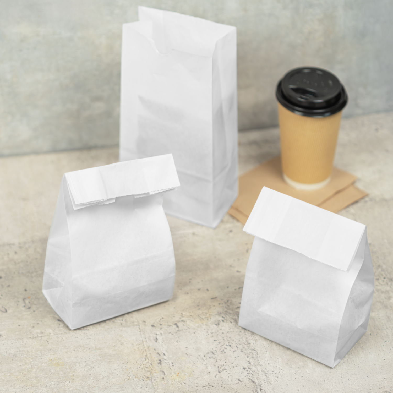 [2,000 ct] 4 lb Paper Bag, White