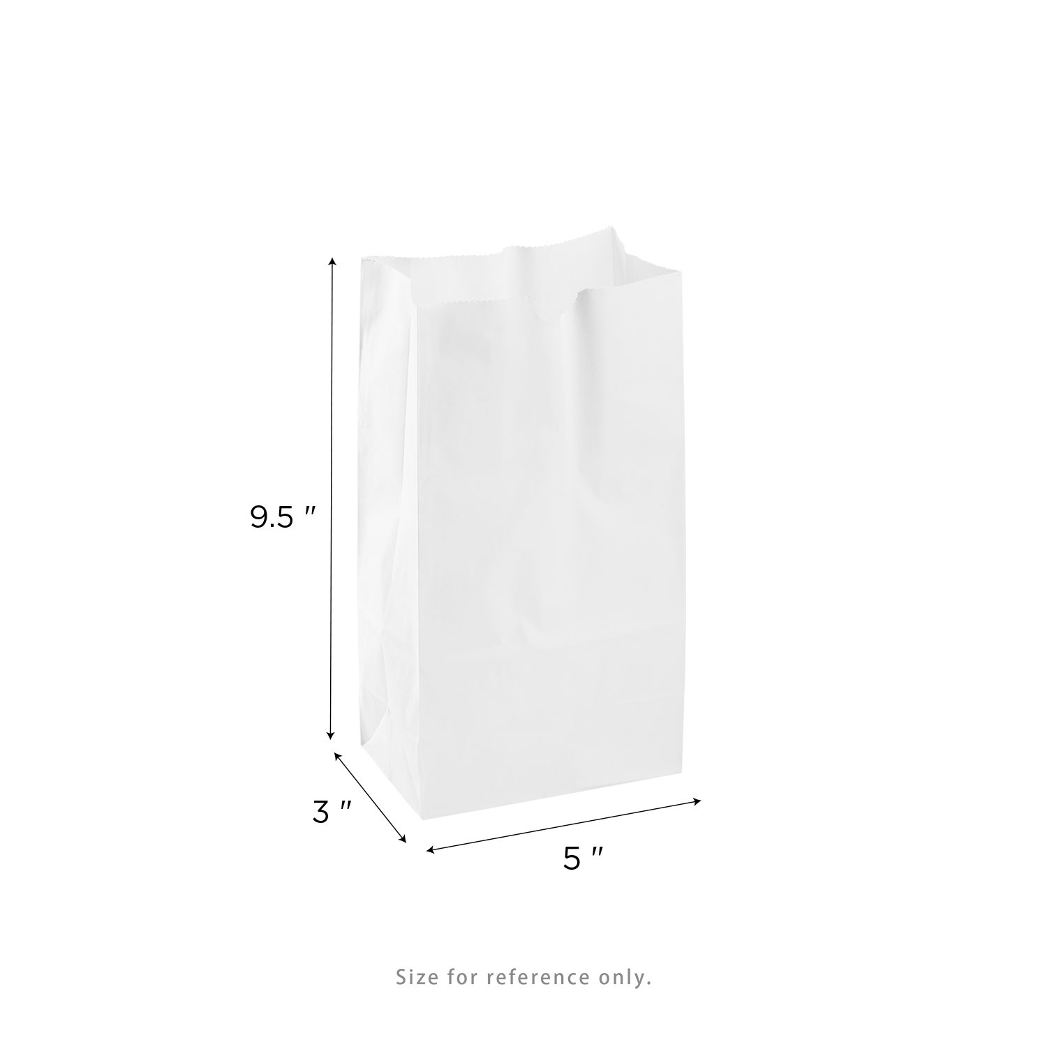 [2,000 ct] 4 lb Paper Bag, White