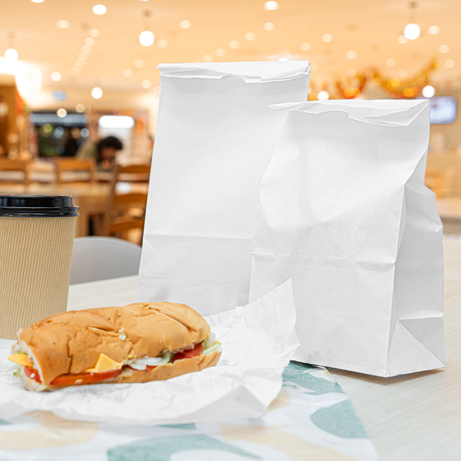 [2,000 ct] 6 lb Paper Bag, White