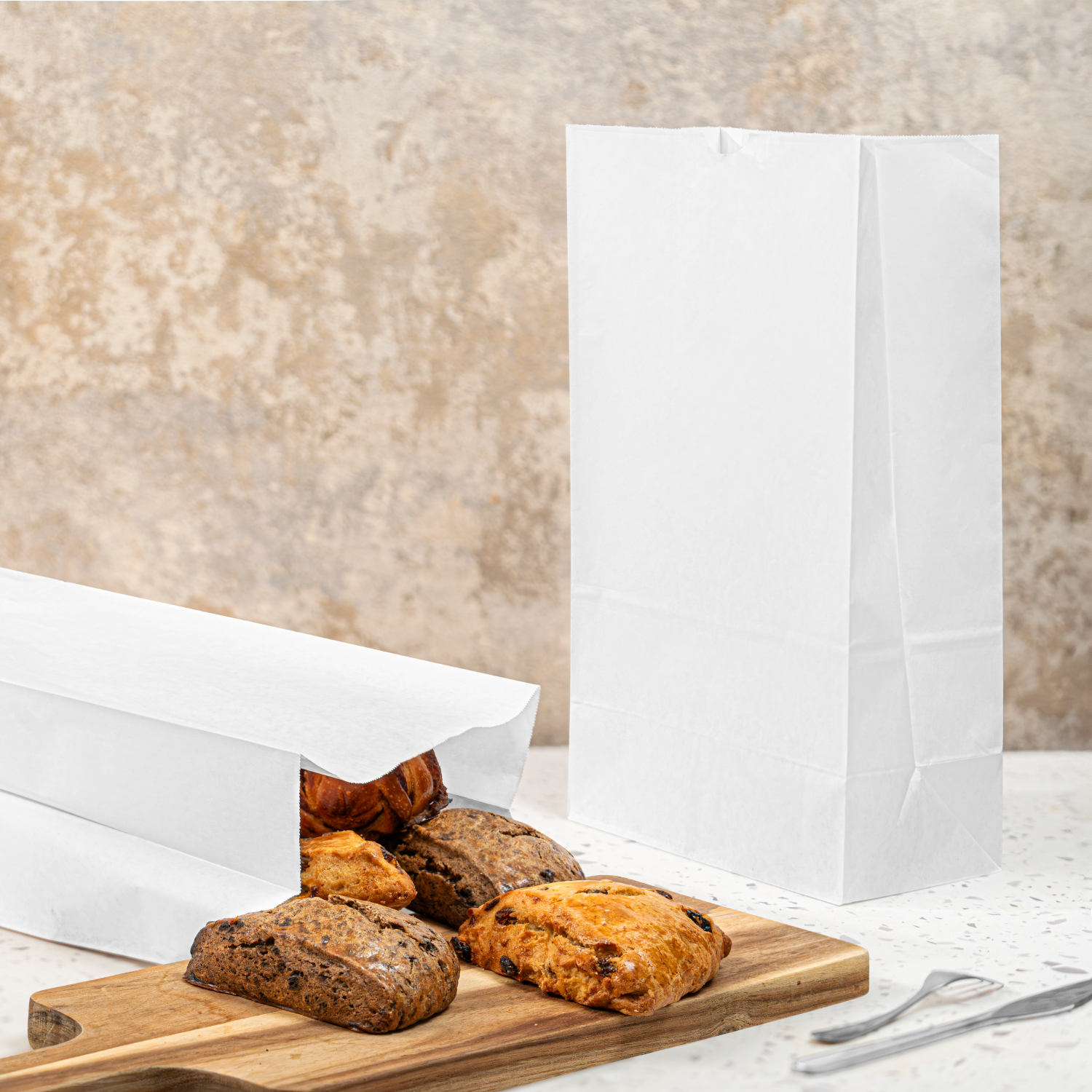 [1,000 ct] 12 lb Paper Bag, White