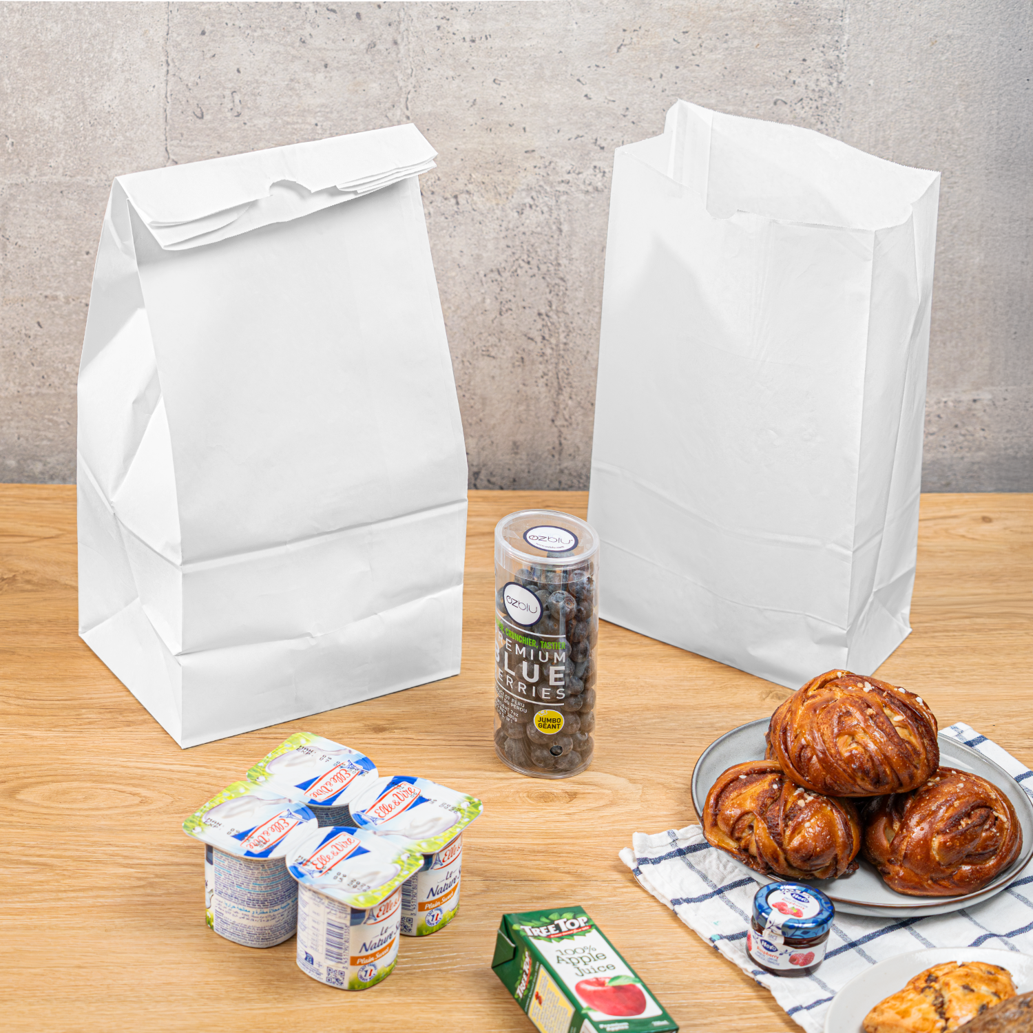 [500 ct] 20 lb Paper Bag, White