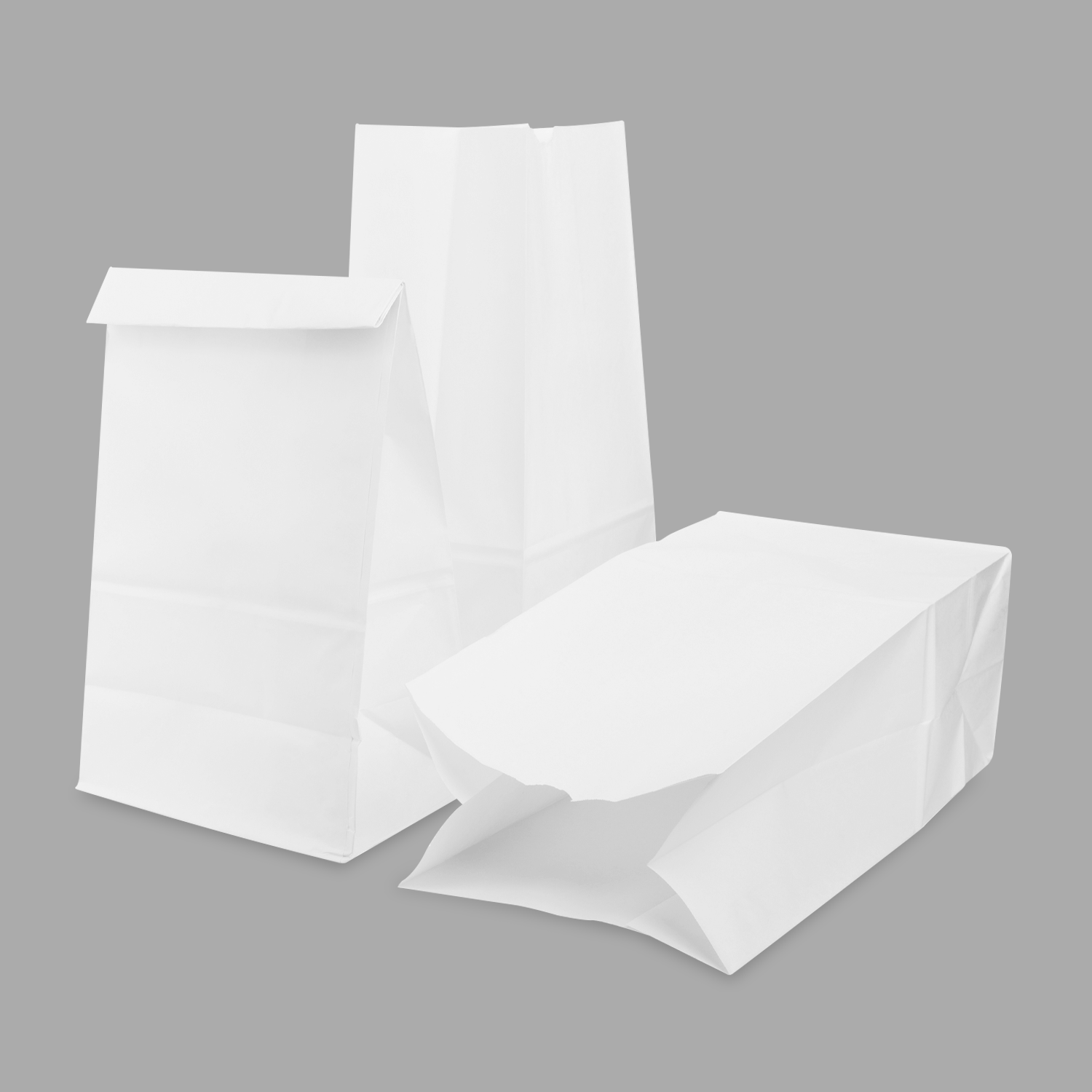 [500 ct] 20 lb Paper Bag, White