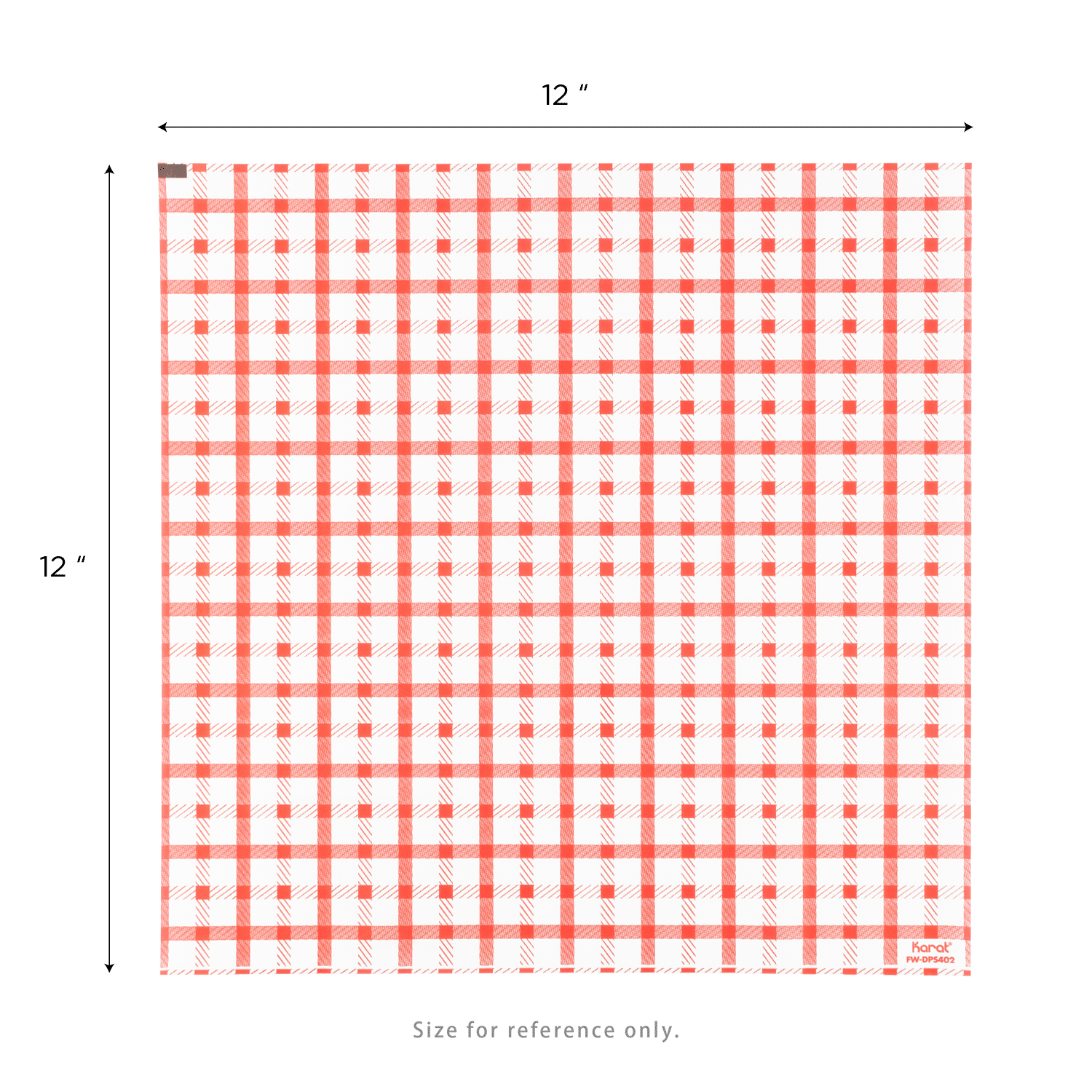 [5,000 sheets] 12" x 12" Grease Resistant Deli Wrap / Paper Liner Sheets, Shepherd's Check Red Pattern