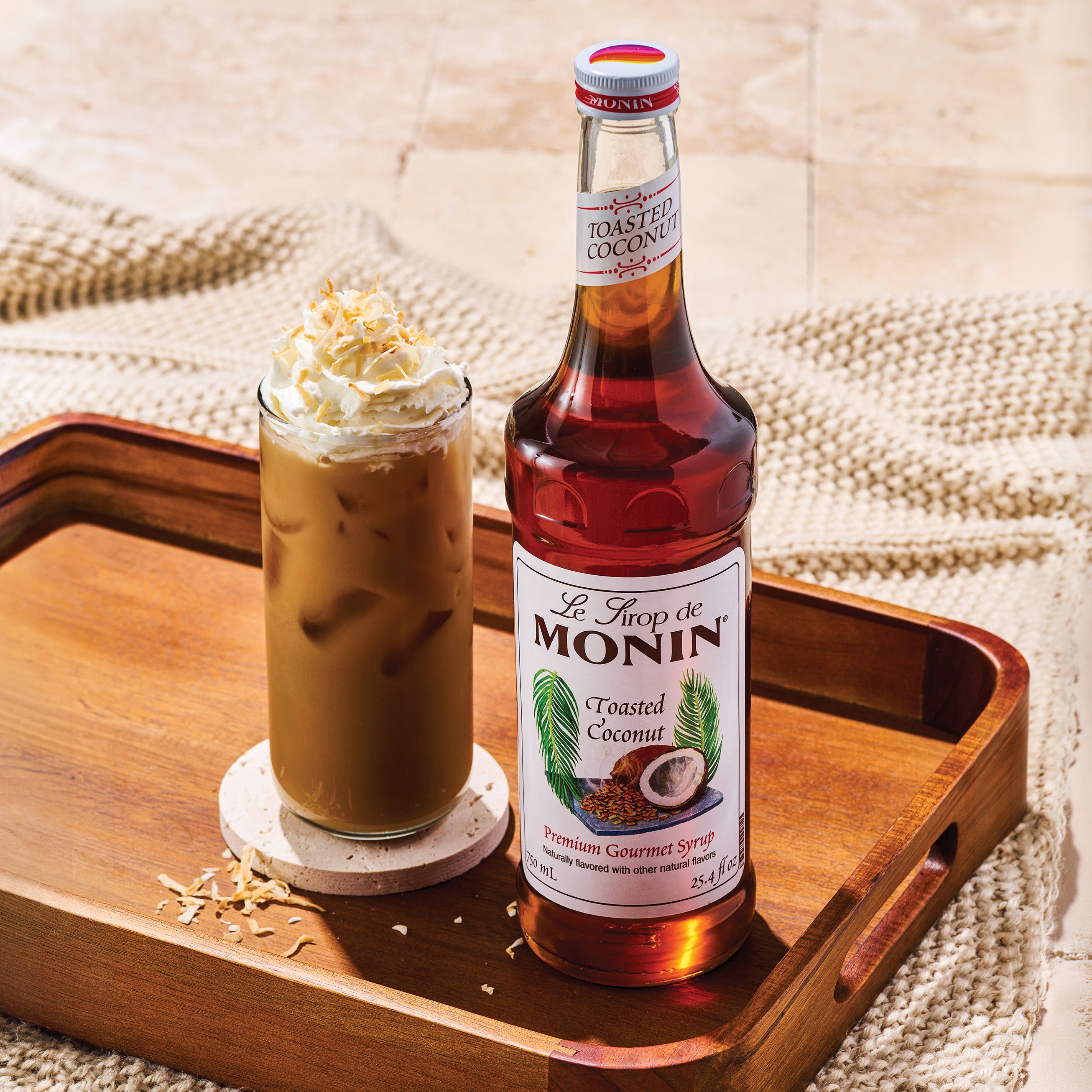 Monin Toasted Coconut Syrup - Bottle (750mL)