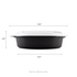 24oz PP Microwaveable Oval Food Container with Clear Lid, Black - 150 sets