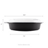 32oz PP Microwaveable Oval Food Container with Clear Lid, Black - 150 sets