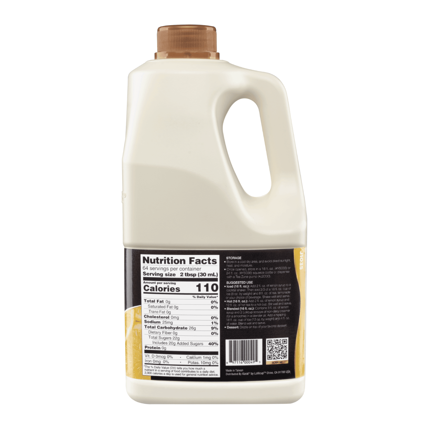 Lemon Syrup - Bottle (64oz) – LollicupStore Lemon Syrup - Bottle (64oz) – LollicupStore