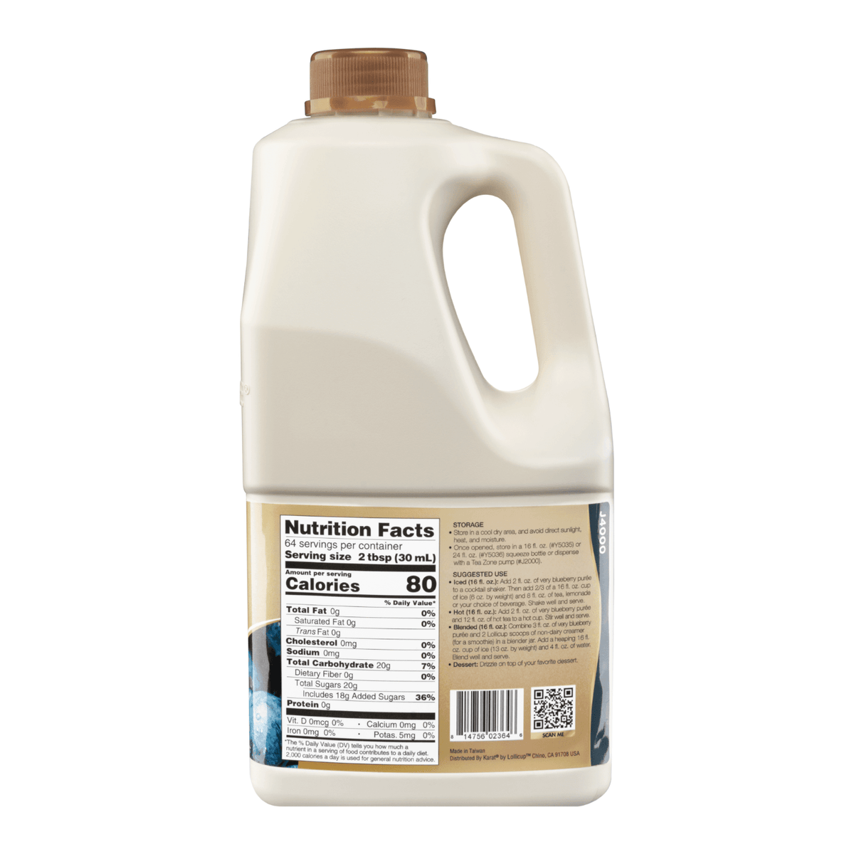 Very Blueberry Puree - Bottle (64oz) – LollicupStore