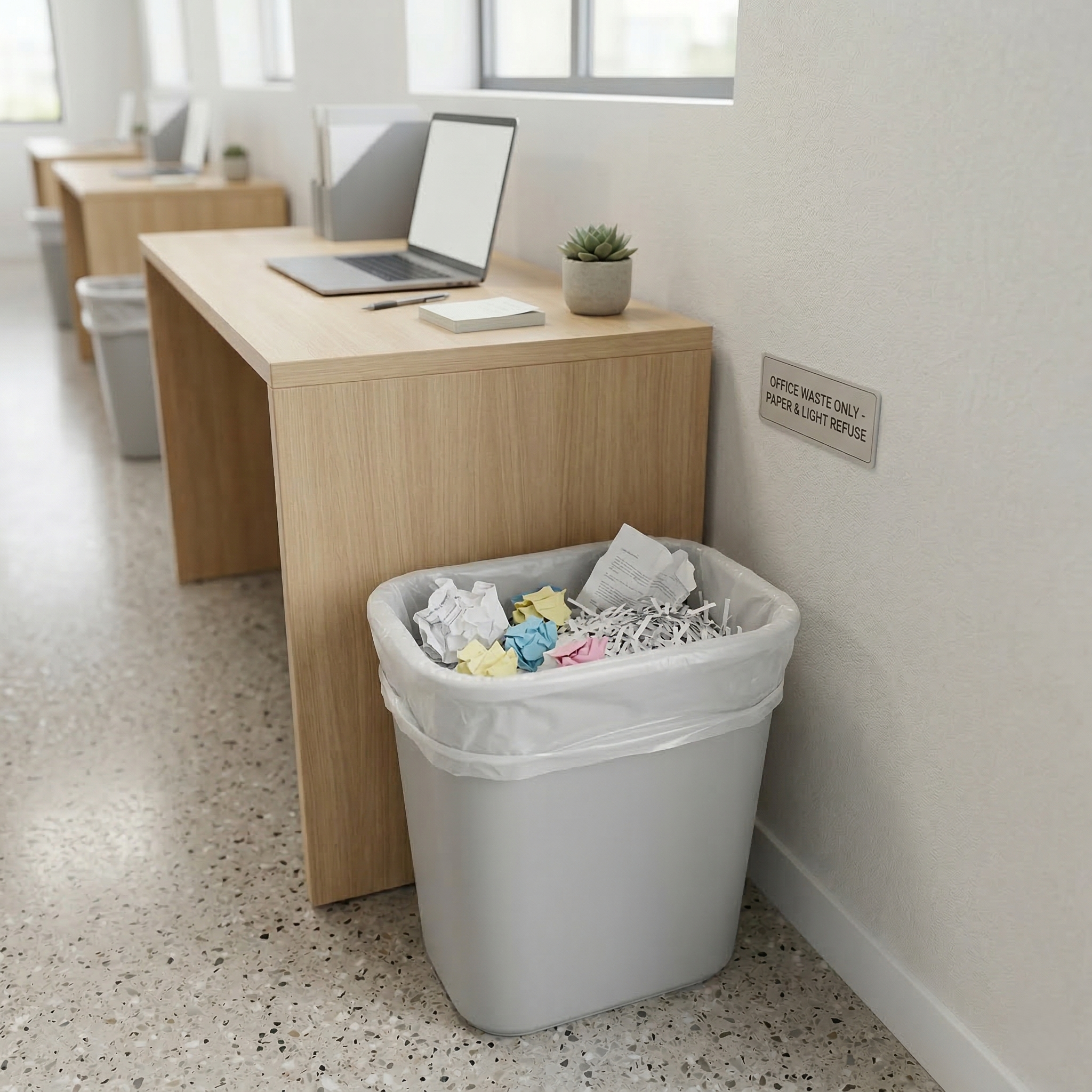 [1,000 Bags] High Density 4-7 Gallon Trash Bags (24" x 24"), 6 Micron