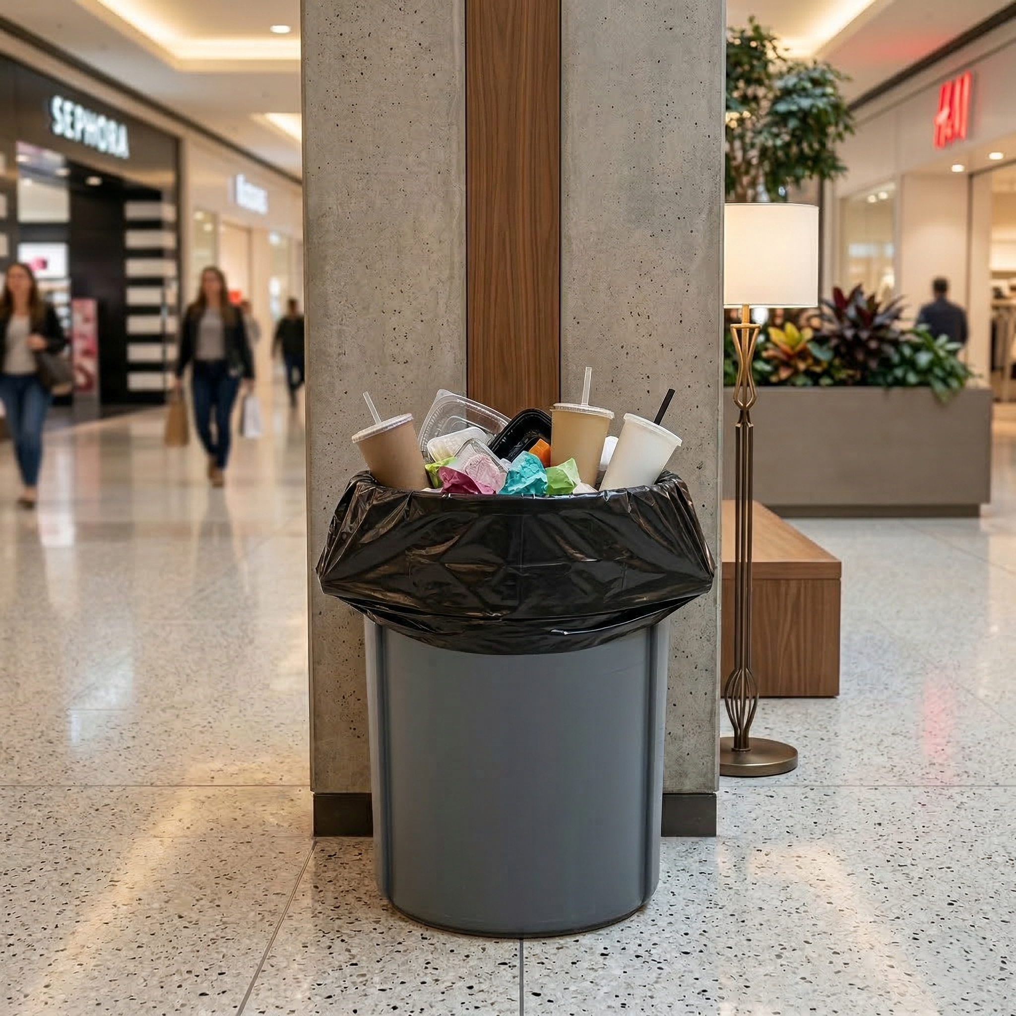 [100 Bags] Low Density 40-45 Gallon Trash Bags (40" x 46"), 1.2 Mil