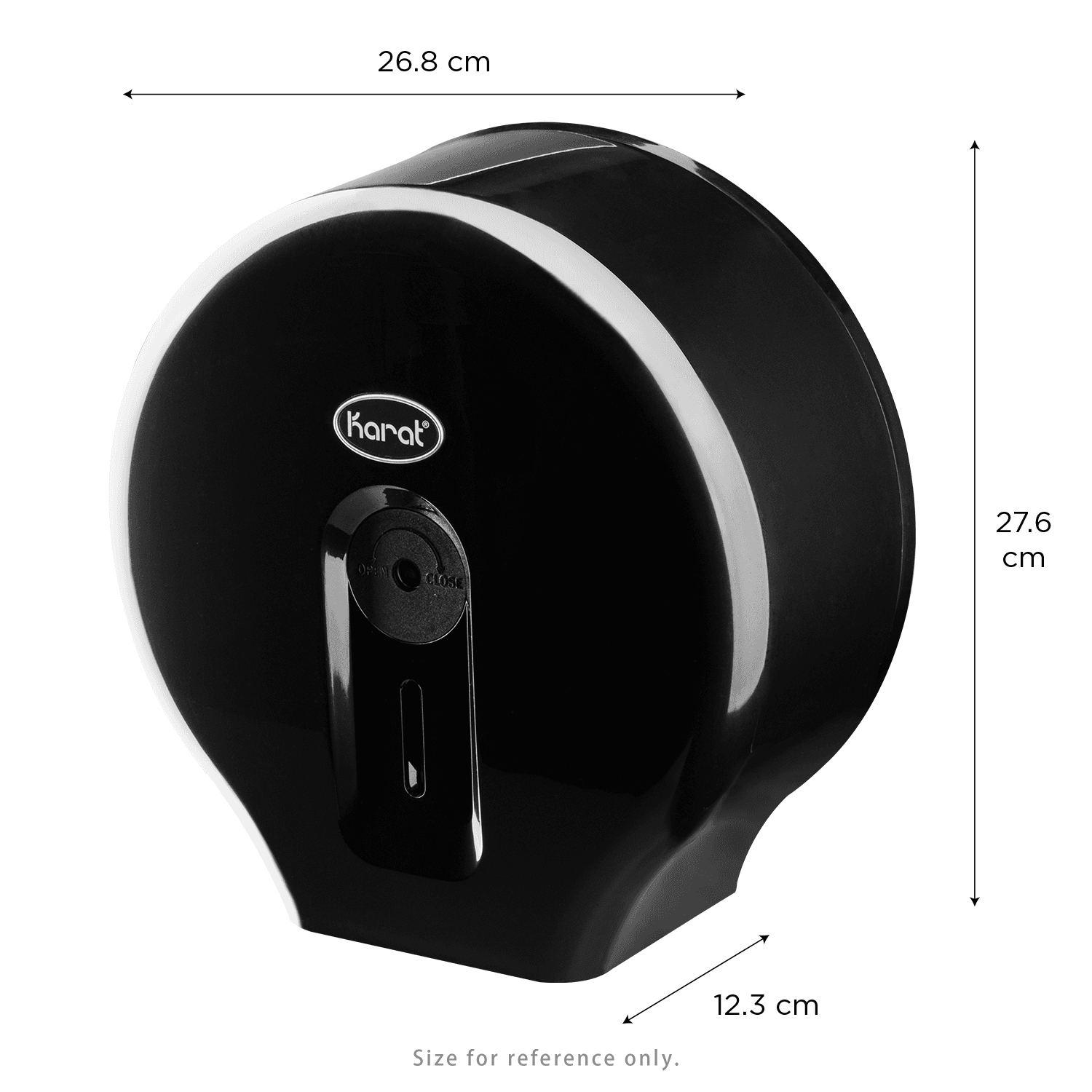 Karat 10" Jumbo Roll Tissue Dispenser, Black - 1 unit