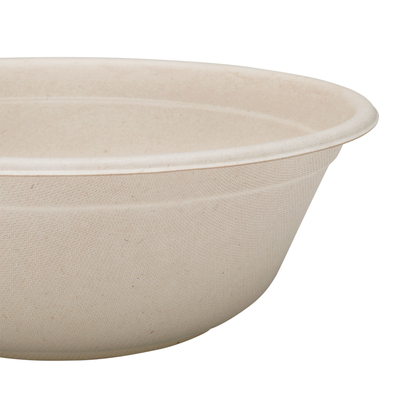 Karat Earth 32oz PFAS Free Eco-Friendly Bagasse Rice Bowl, White- 500 Pcs