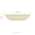 Karat Earth 32oz Molded Fiber Square Bowl, PFAS Free Containers, Natural - 300 pcs
