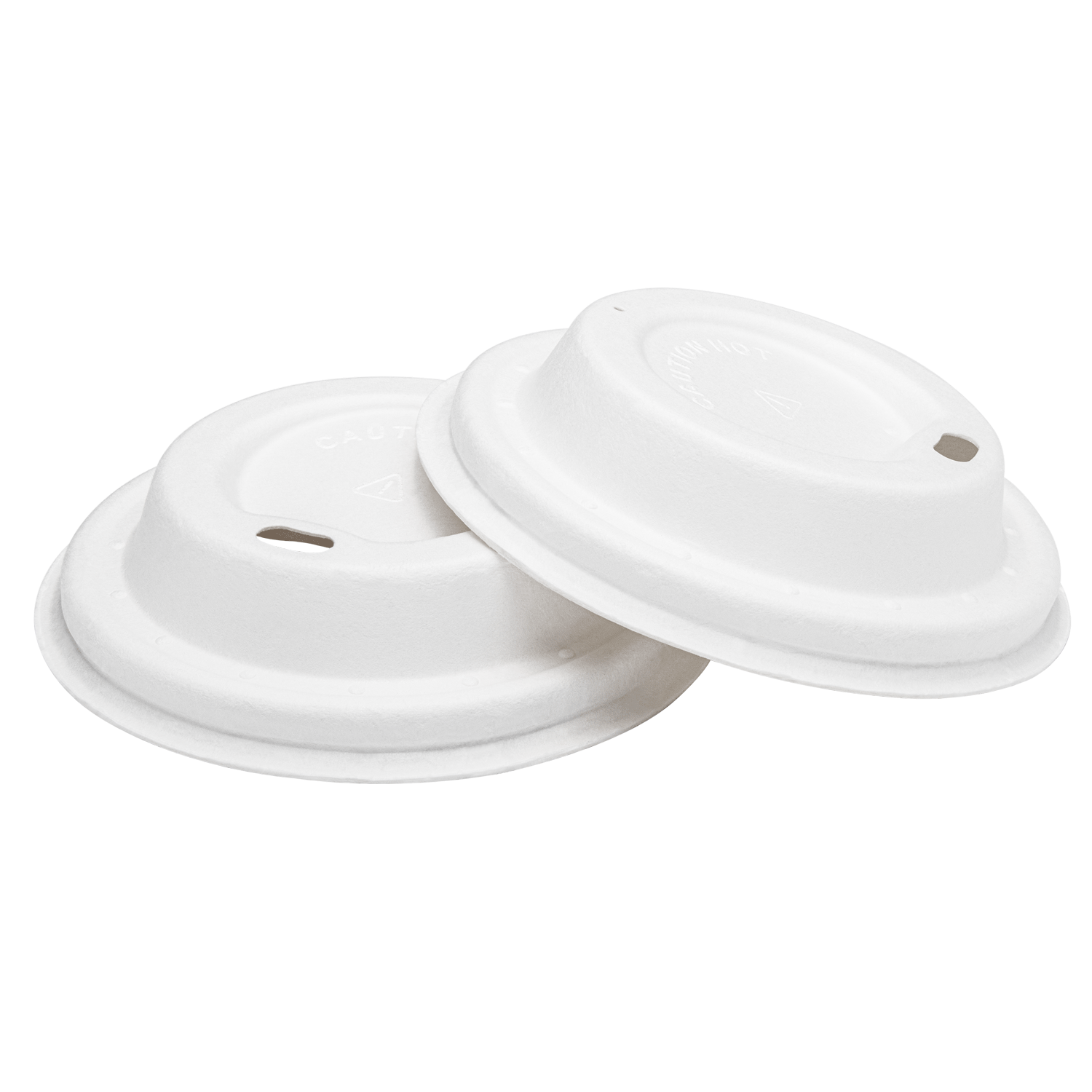 Karat Earth 80mm Bagasse Sipper Dome Lid for 8oz Hot Cup, White - 500 pcs