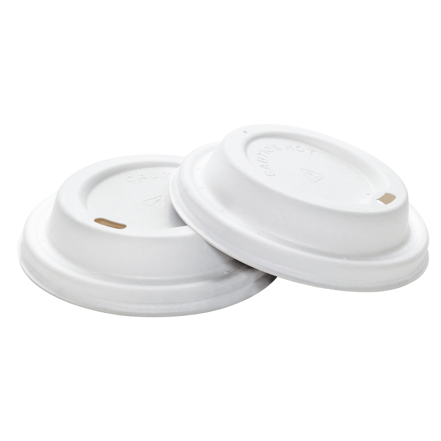 Karat Earth 90mm Bagasse Sipper Dome Lid for 10-24oz Hot Cup, White - 500 pcs