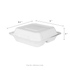 Karat Earth 3 Compartments, 9''x9'' Molded Fiber Hinged Containers, PFAS Free, White - 200 pcs