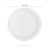 Karat Earth 6'' Molded Fiber Round Plates, PFAS Free, White - 1,000 pcs