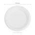 Karat Earth 7'' Molded Fiber Round Plates, PFAS Free, White - 1,000 pcs