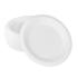 Karat Earth 7'' PFAS Free Compostable Bagasse Round Plates, White - 1,000 pcs