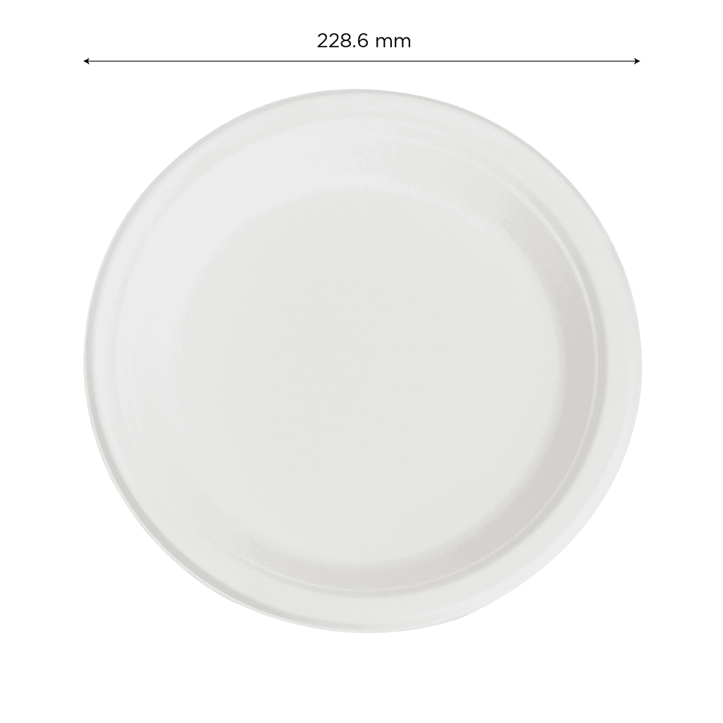 Karat Earth 9'' Compostable Bagasse Round Plates - 500 ct