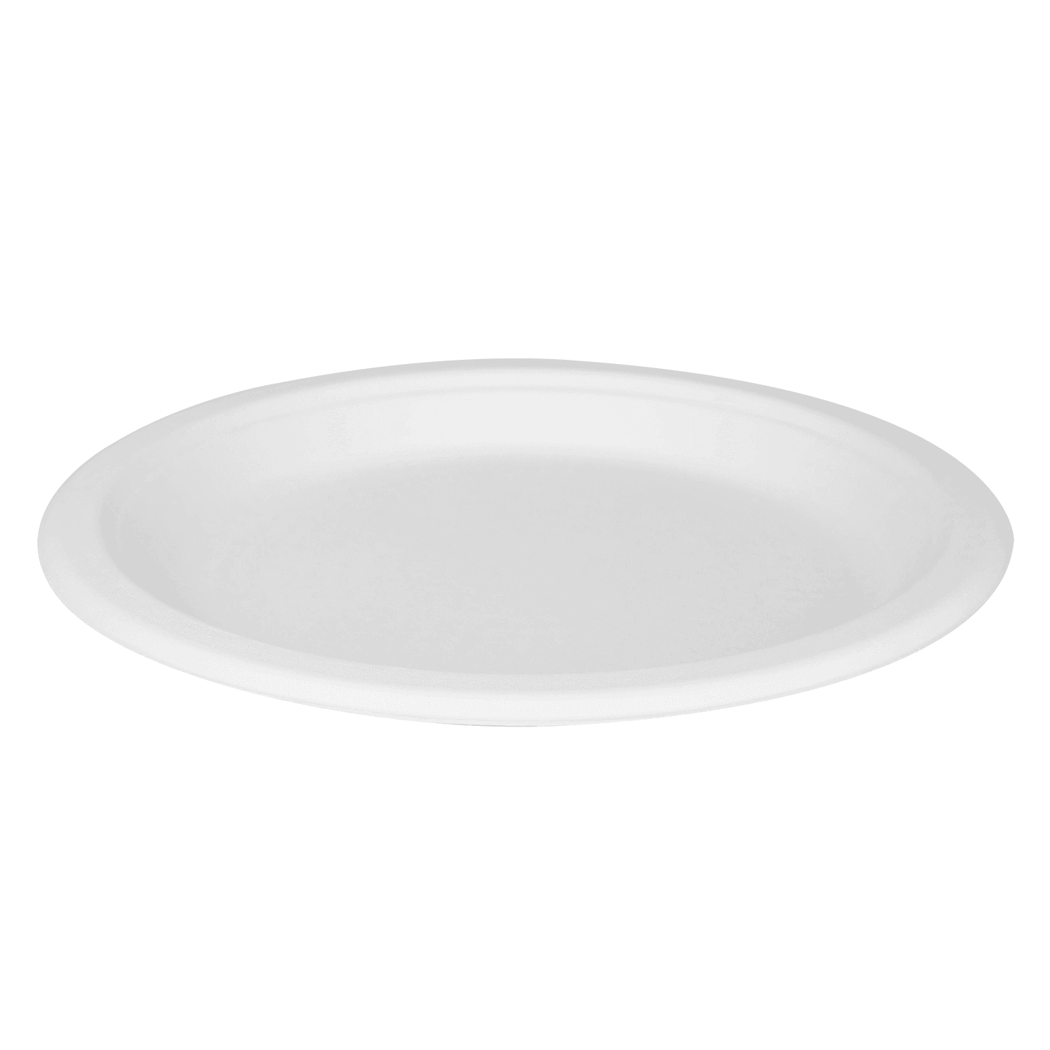 Karat Earth 9'' PFAS Free Compostable Bagasse Round Plates, White - 500 pcs