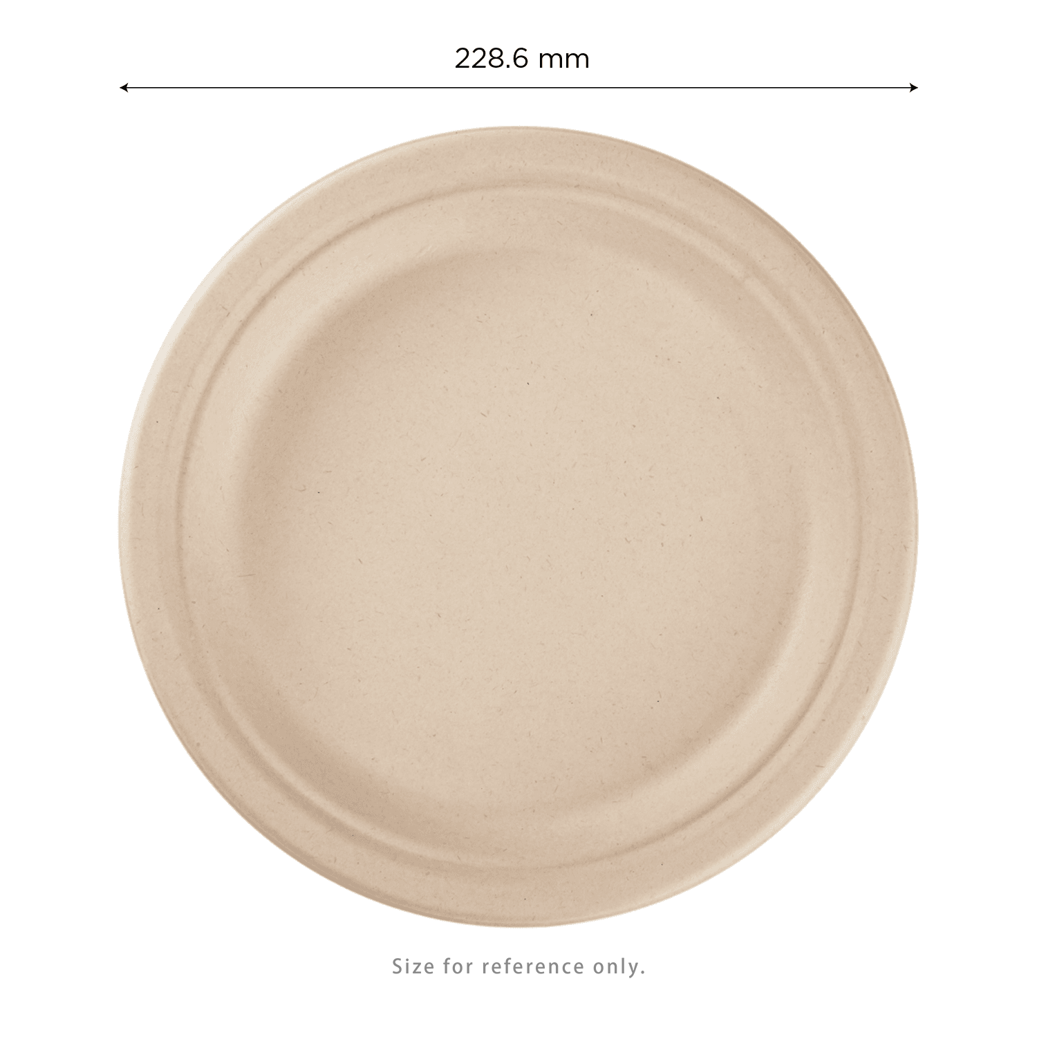 Karat Earth 9'' Molded Fiber Round Plates, PFAS Free, Natural - 500 pcs