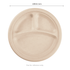 Karat Earth 3 Compartments, 9'' Molded Fiber Round Plates, PFAS Free, Natural - 500 pcs