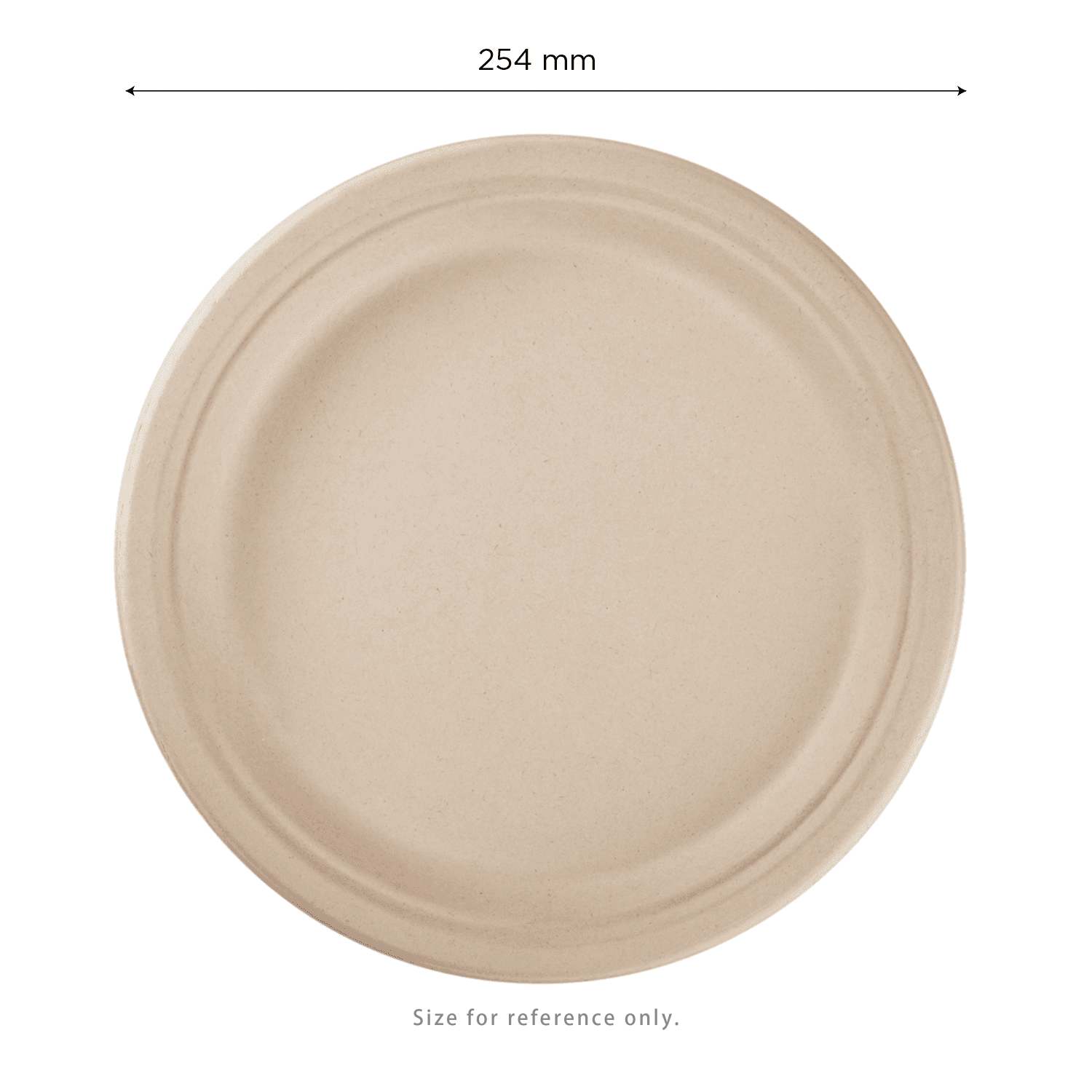 Karat Earth 10'' Molded Fiber Round Plates, PFAS Free, Natural - 500 pcs