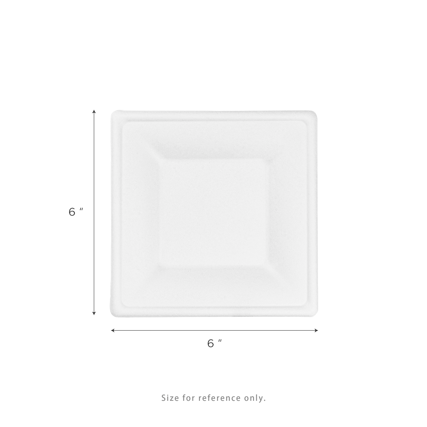 Karat Earth 6”x 6” Molded Fiber  Square Plates, PFAS Free, White - 500 pcs
