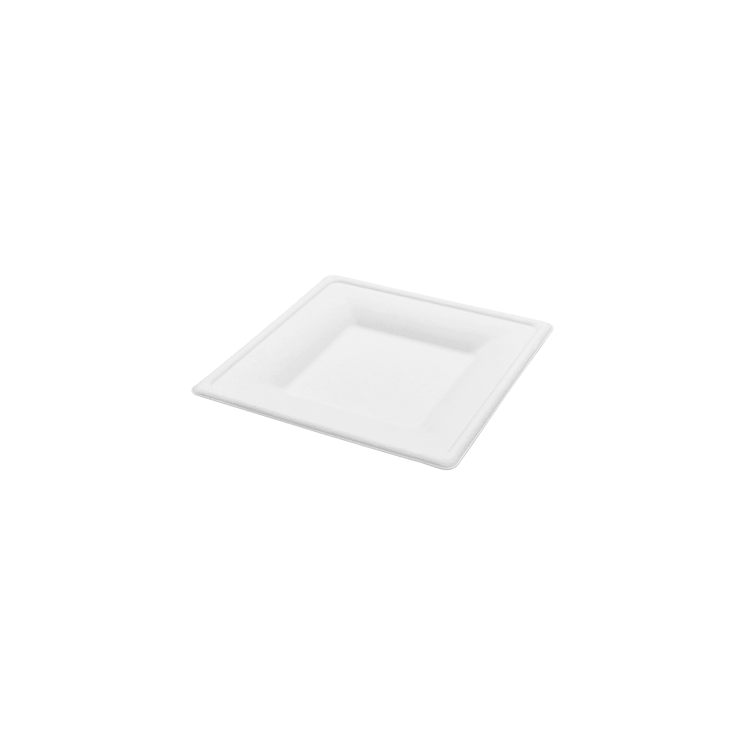 Karat Earth 6”x 6” PFAS Free Bagasse Eco-Friendly Square Plate, White - 500 pcs