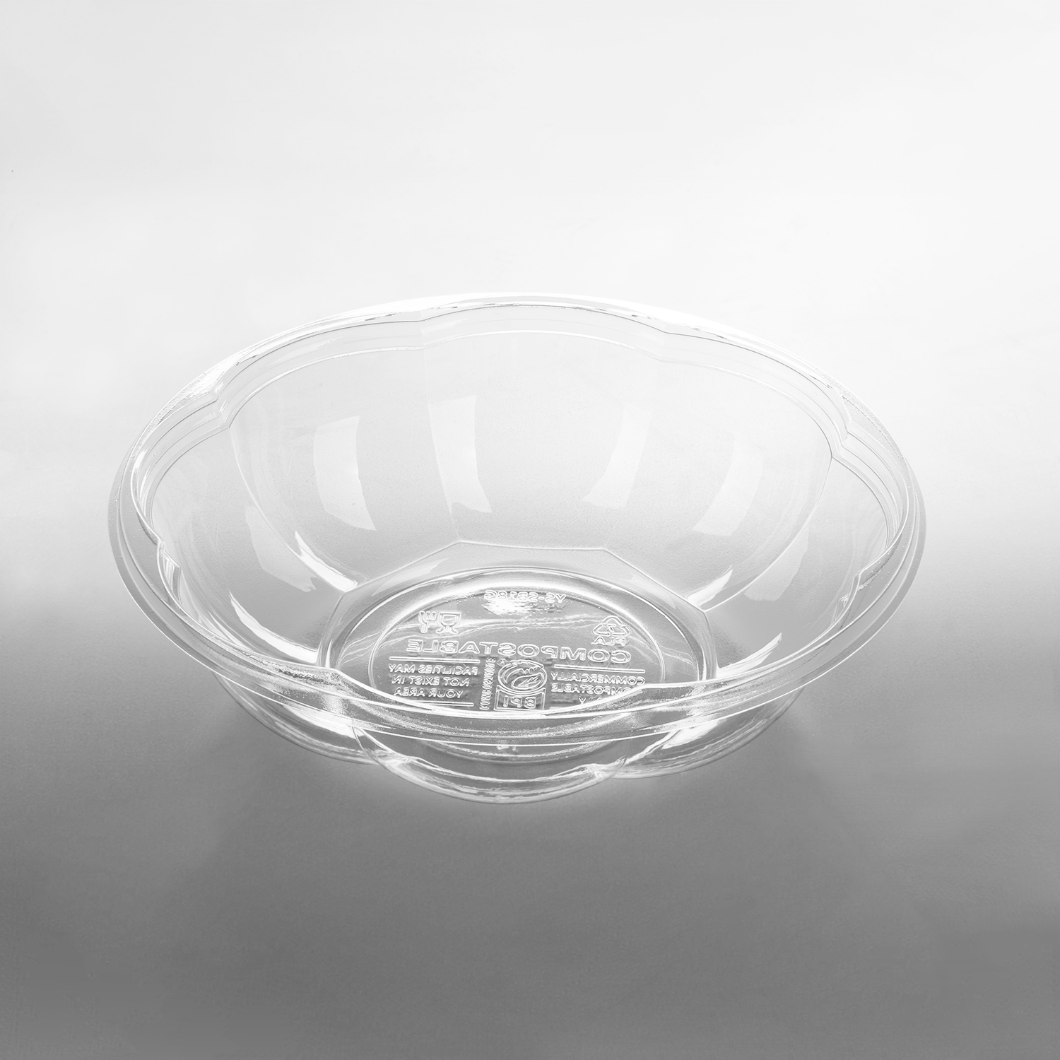 Karat Earth PLA 18 oz Salad Container (175 mm), Clear - 300 pcs