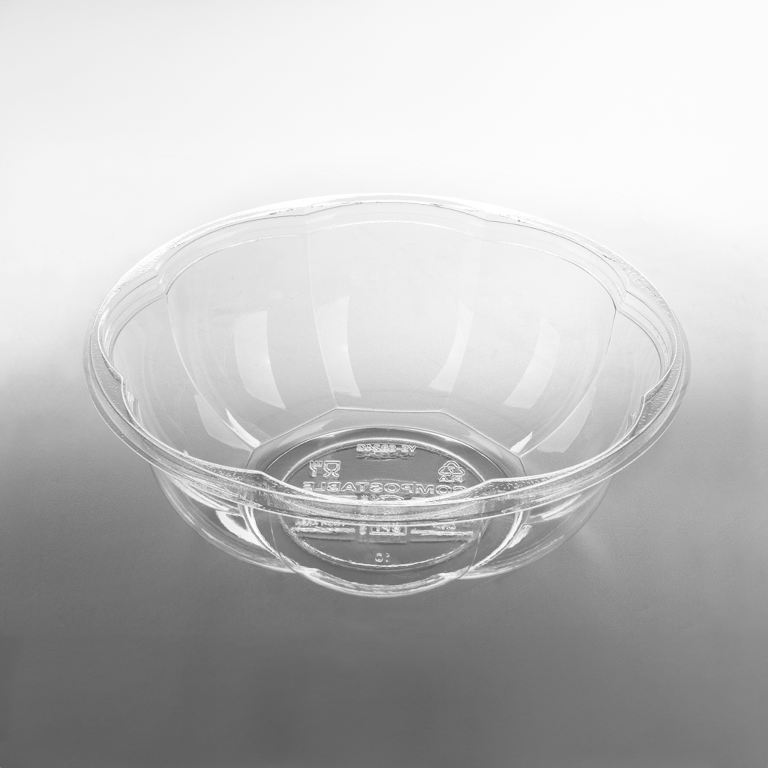 Karat Earth PLA 24 oz Salad Container (175 mm), Clear - 300 pcs