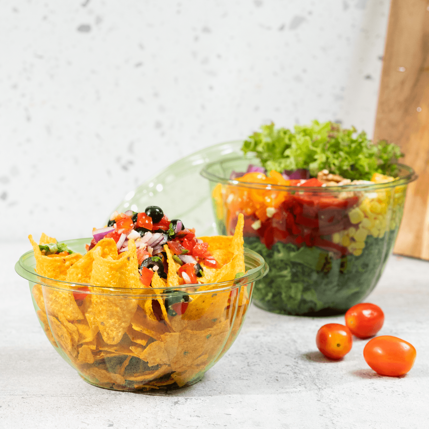 Karat Earth PLA 48 oz Salad Container (175 mm), Green - 300 pcs