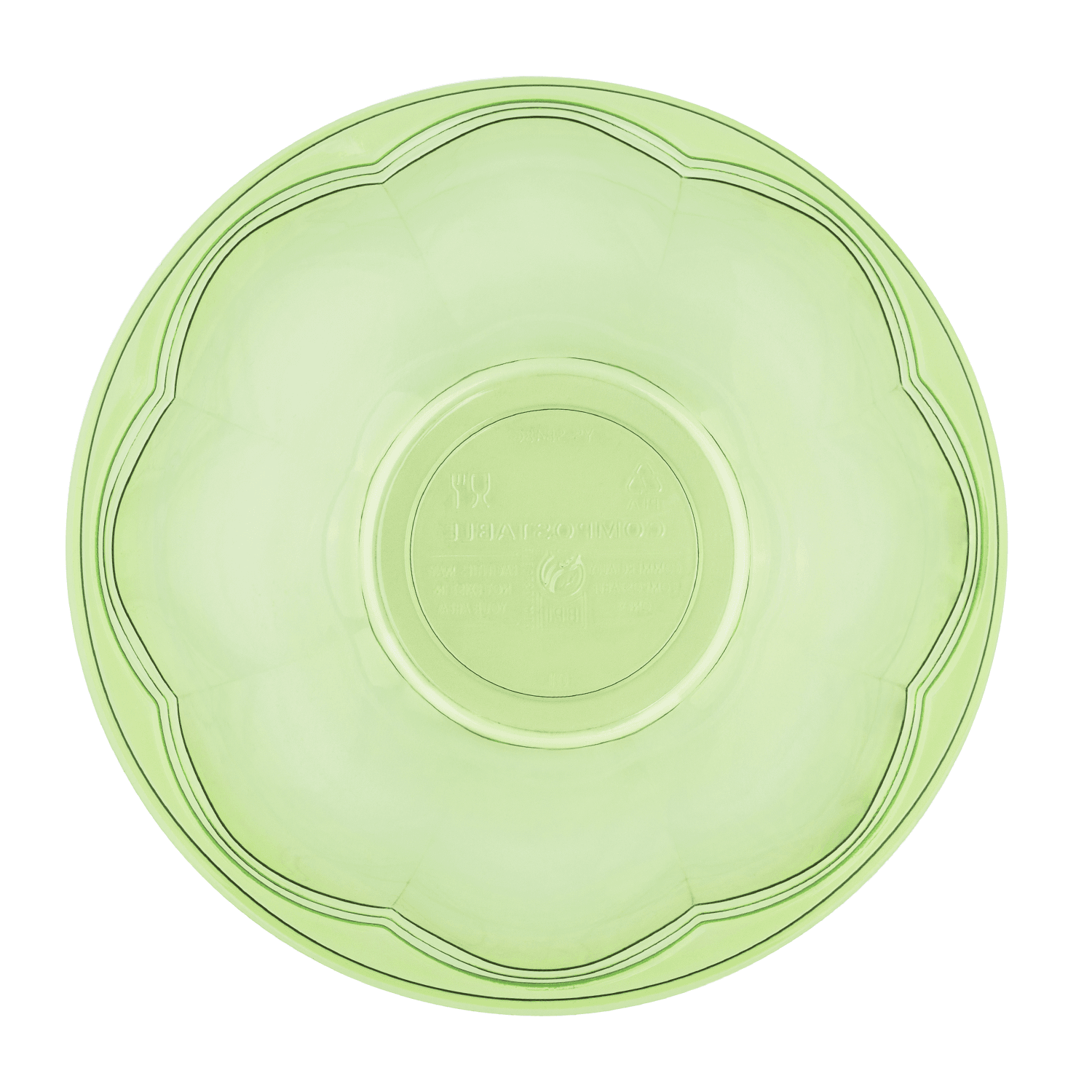 Karat Earth PLA 48 oz Salad Container (175 mm), Green - 300 pcs