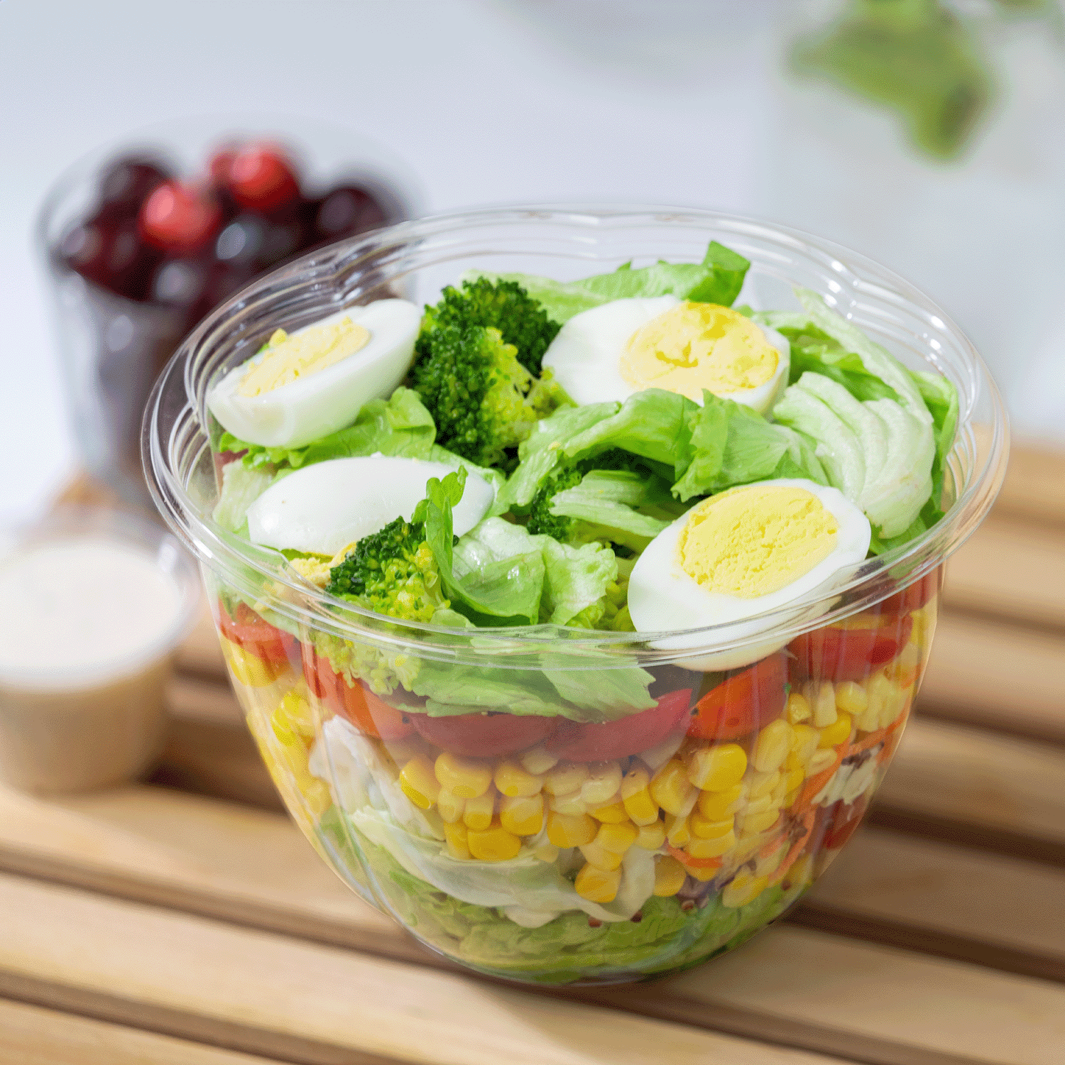 Karat Earth PLA 48 oz Salad Container (175 mm), Clear - 300 pcs