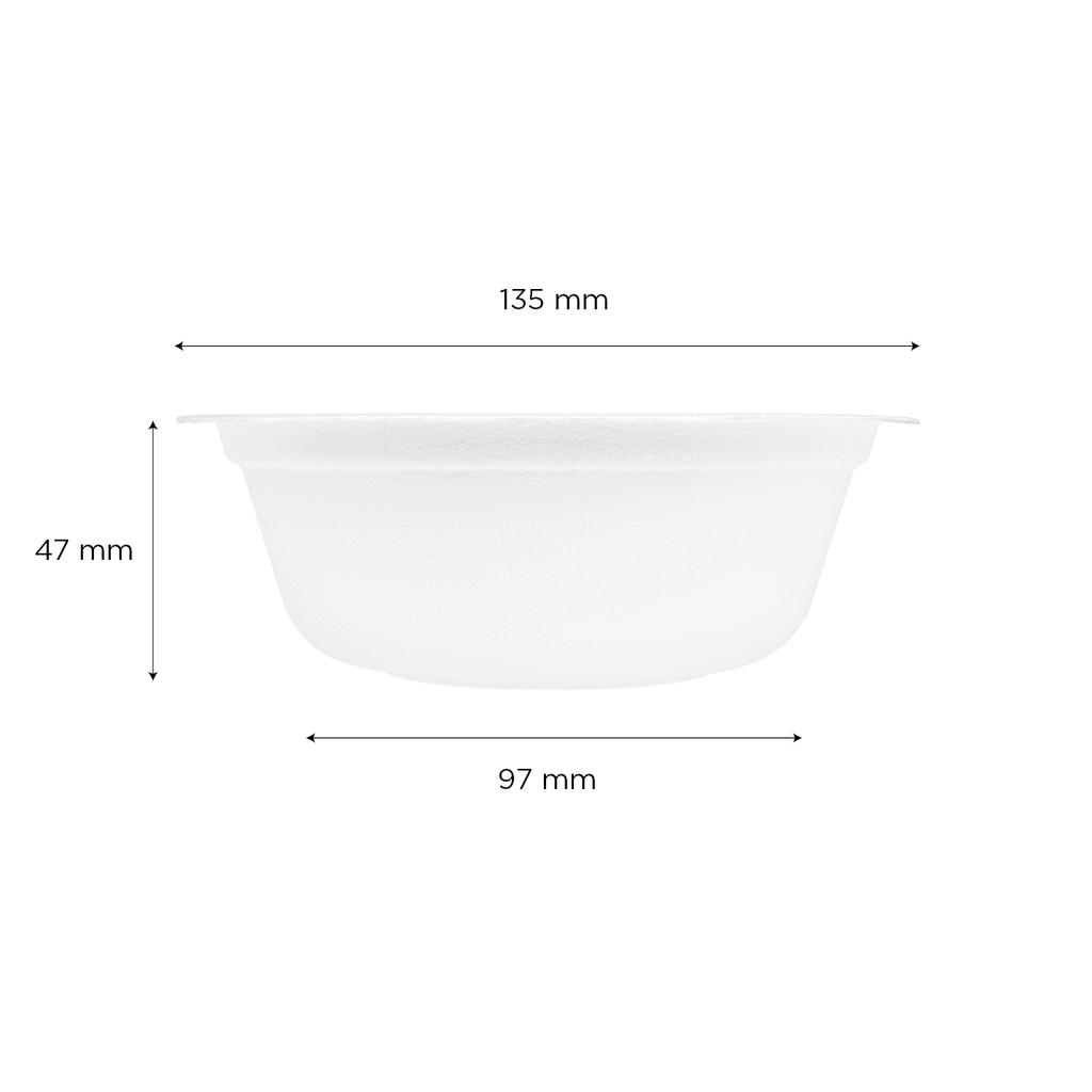 Karat Earth 16oz PFAS Free Eco-Friendly Bagasse Rice Bowl, White - 1,000 Pcs