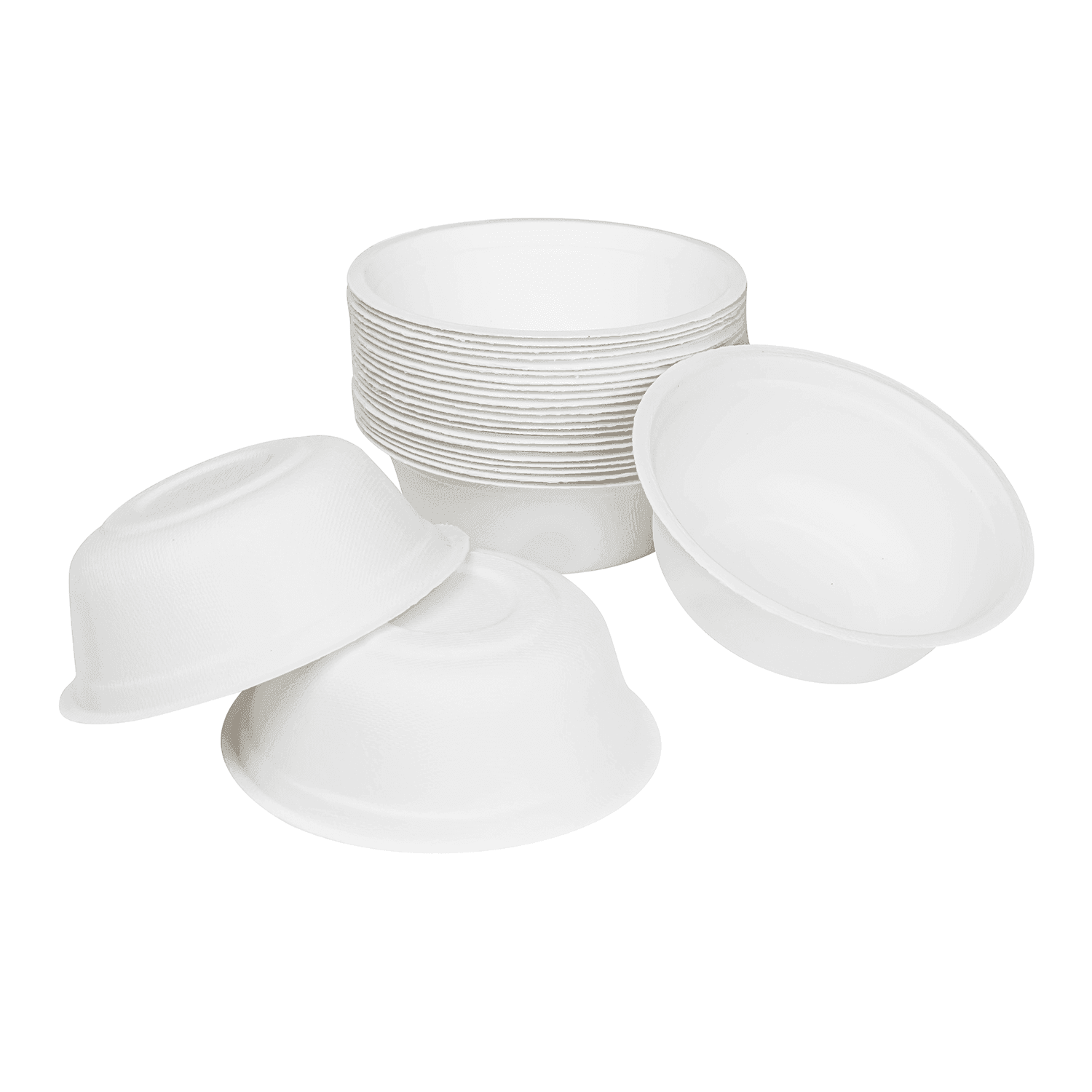 Karat Earth 16oz Compostable Bagasse Rice Bowls, White - 1,000 pcs