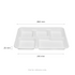 Karat Earth 5 Compartments, 10" Molded Fiber Trays, PFAS Free, White - 100 pcs