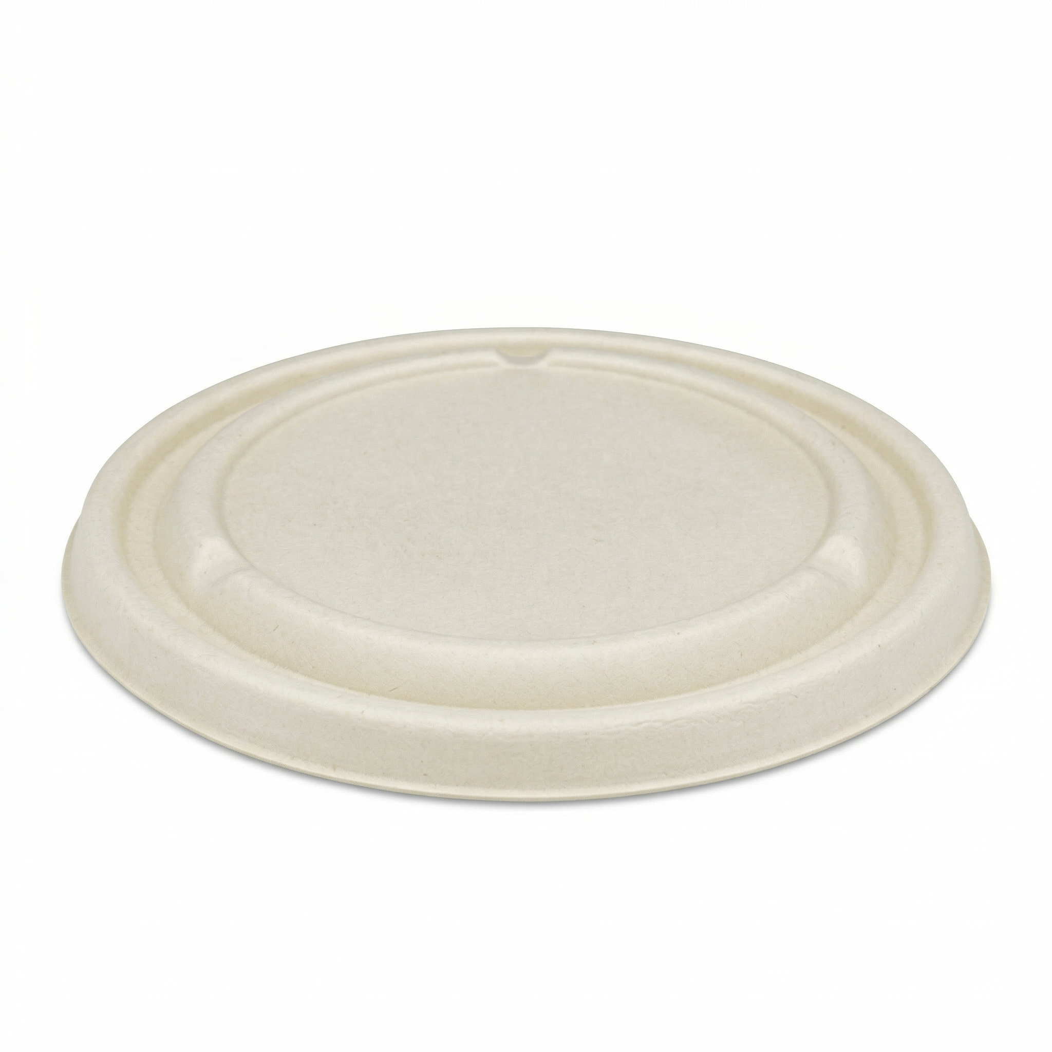 Karat Earth Bagasse Flat Lid for 16-24 oz Bagasse Take Out Bowl, Round - 500 pcs