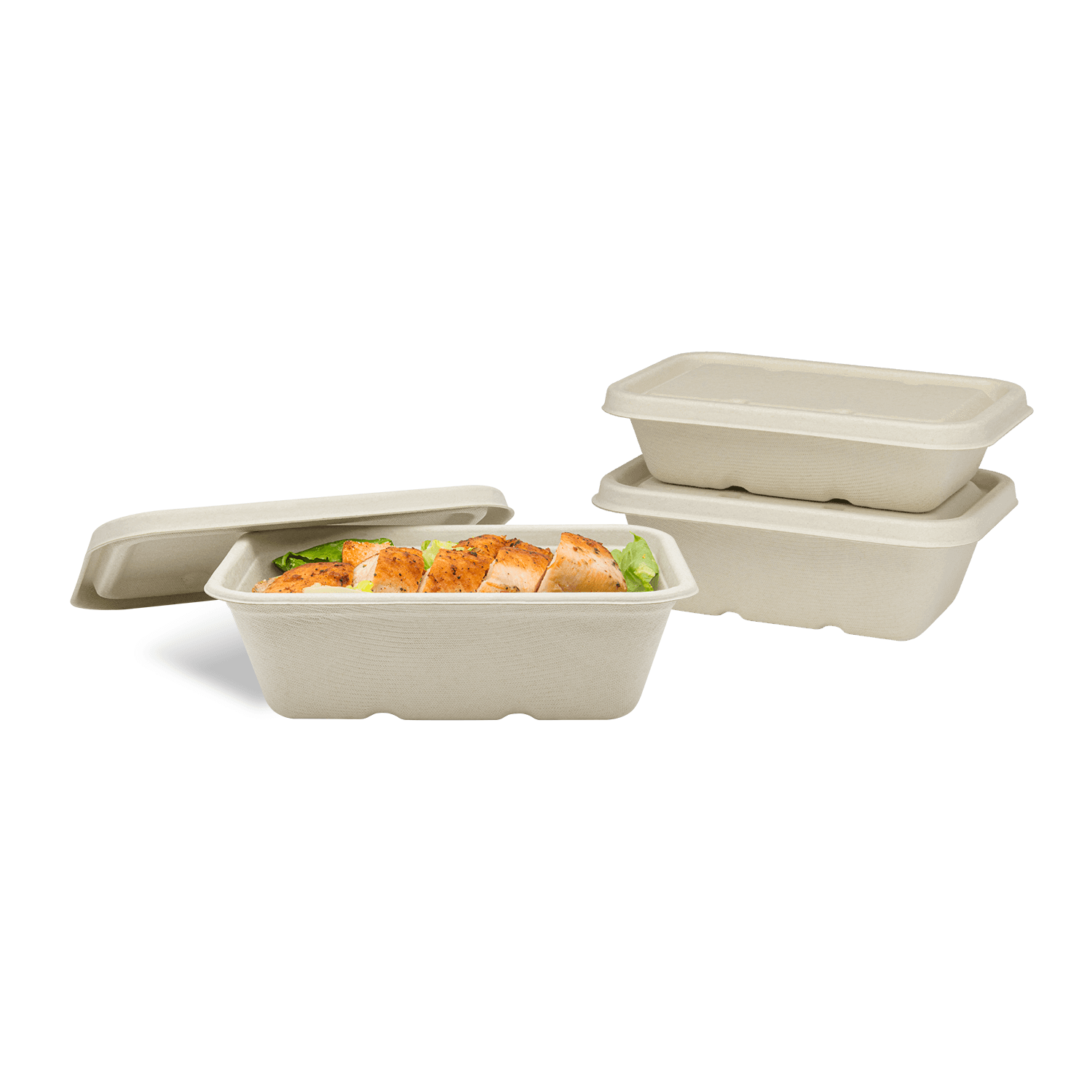 Karat Earth 20oz Natural Bagasse Take Out Container, Rectangular - 500 pcs