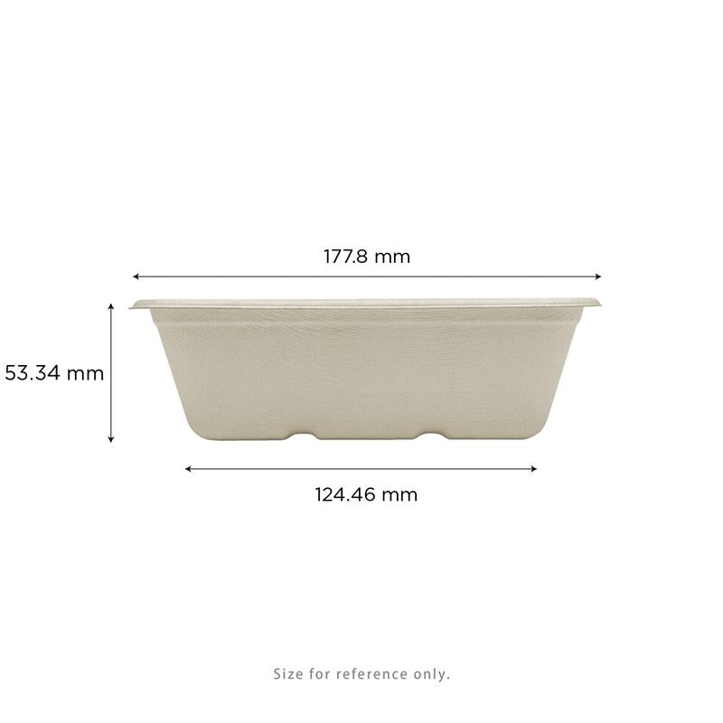 Karat Earth 20oz Natural Bagasse Take Out Container, Rectangular - 500 pcs