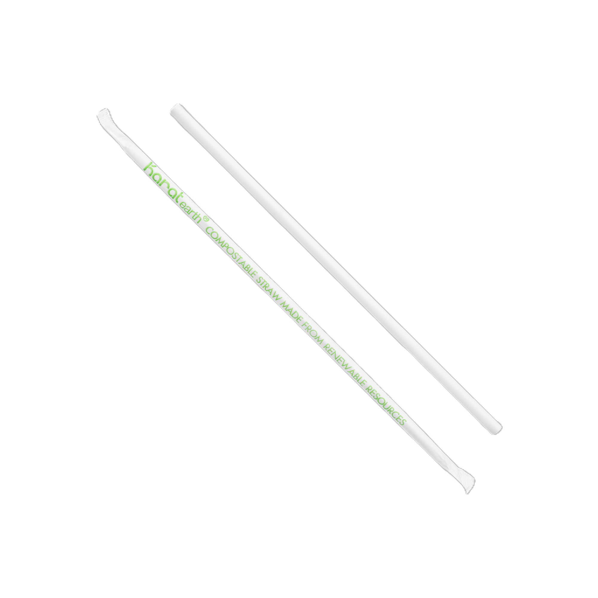 Karat Earth 7.75" PLA Jumbo Paper Wrapped Straw (5mm), White - 2,000 pcs