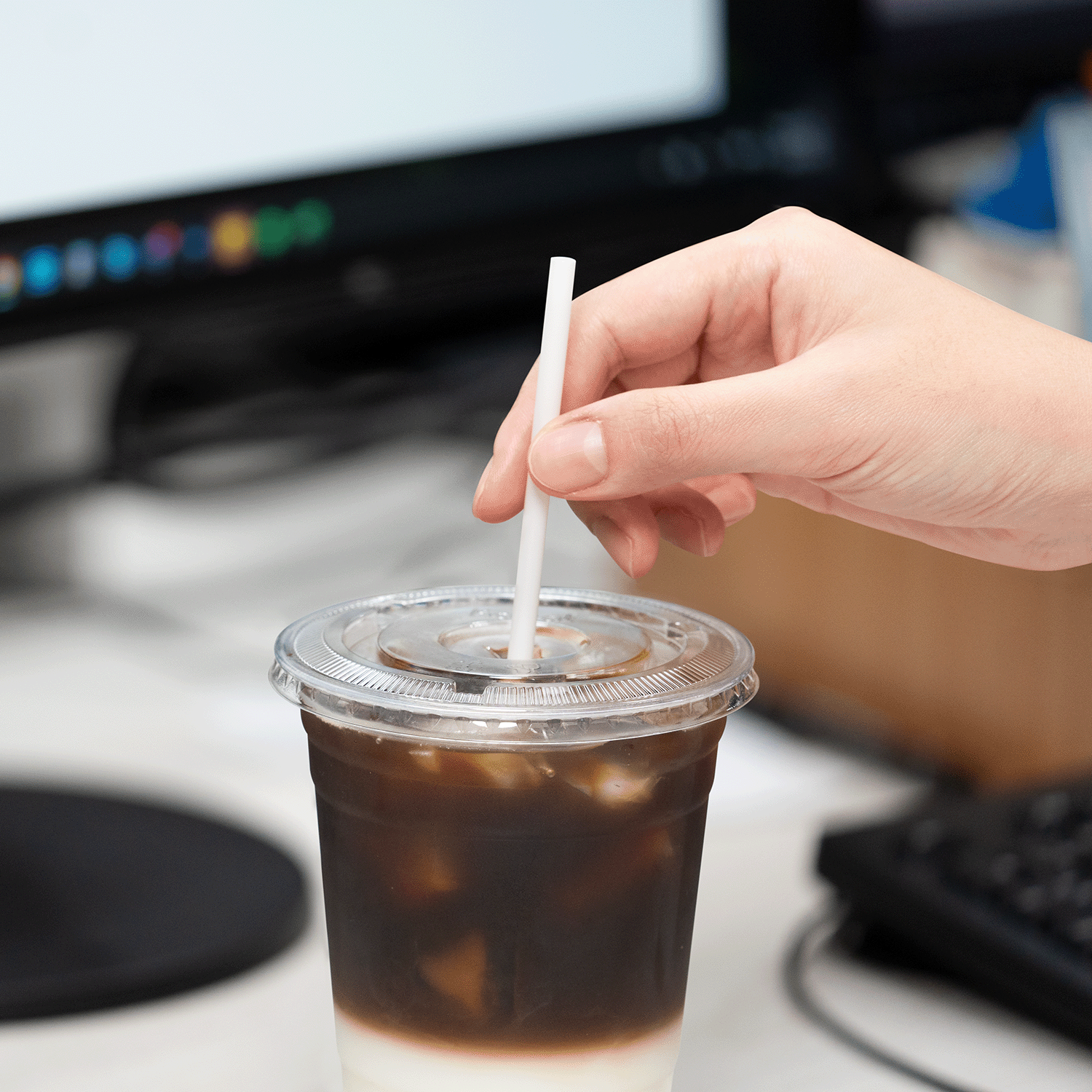 Karat Earth 7.75" PLA Jumbo Paper Wrapped Straw (5mm), White - 2,000 pcs