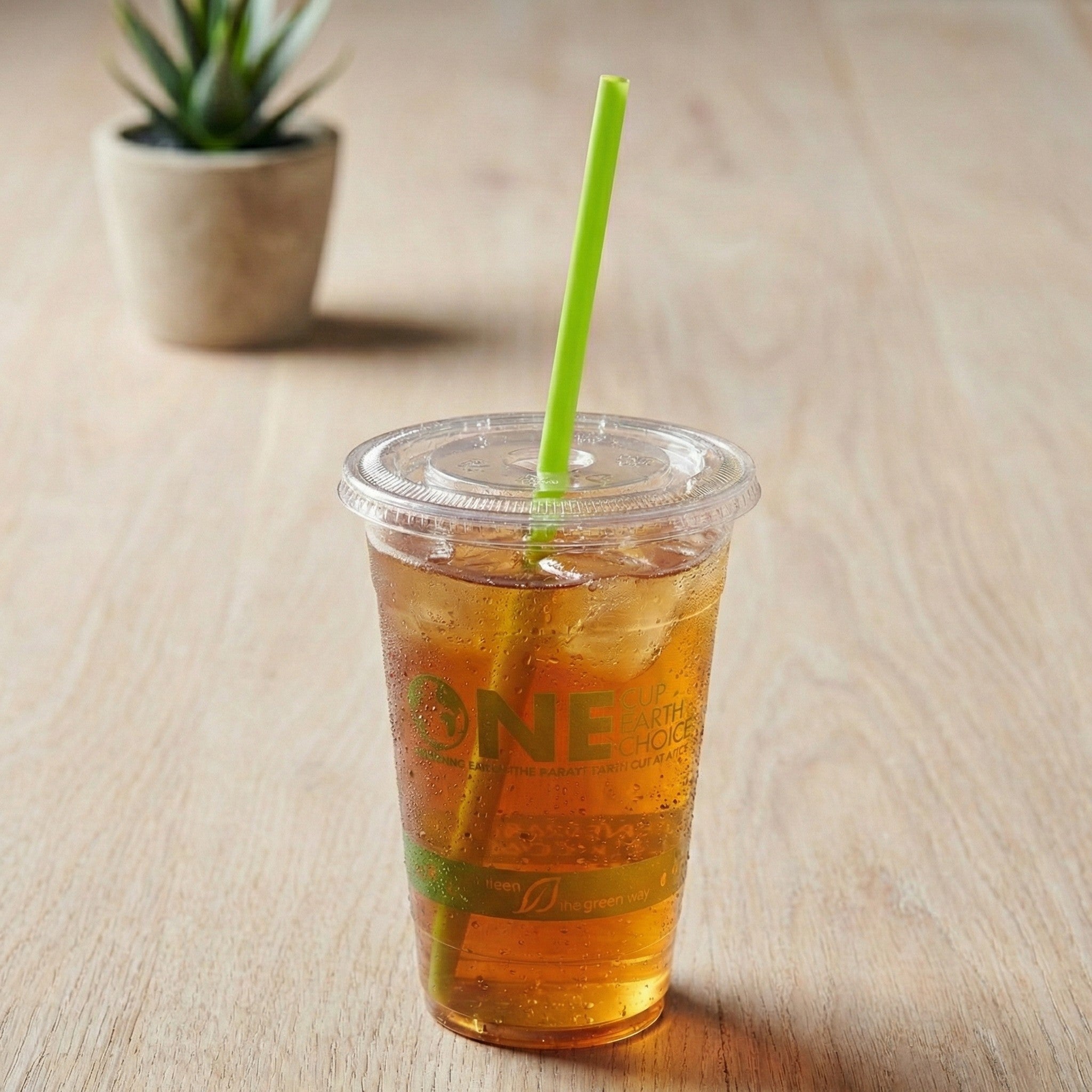 Karat Earth 8.75" Giant PLA Straw (7mm) Paper Wrapped, Green - 2,500 pcs