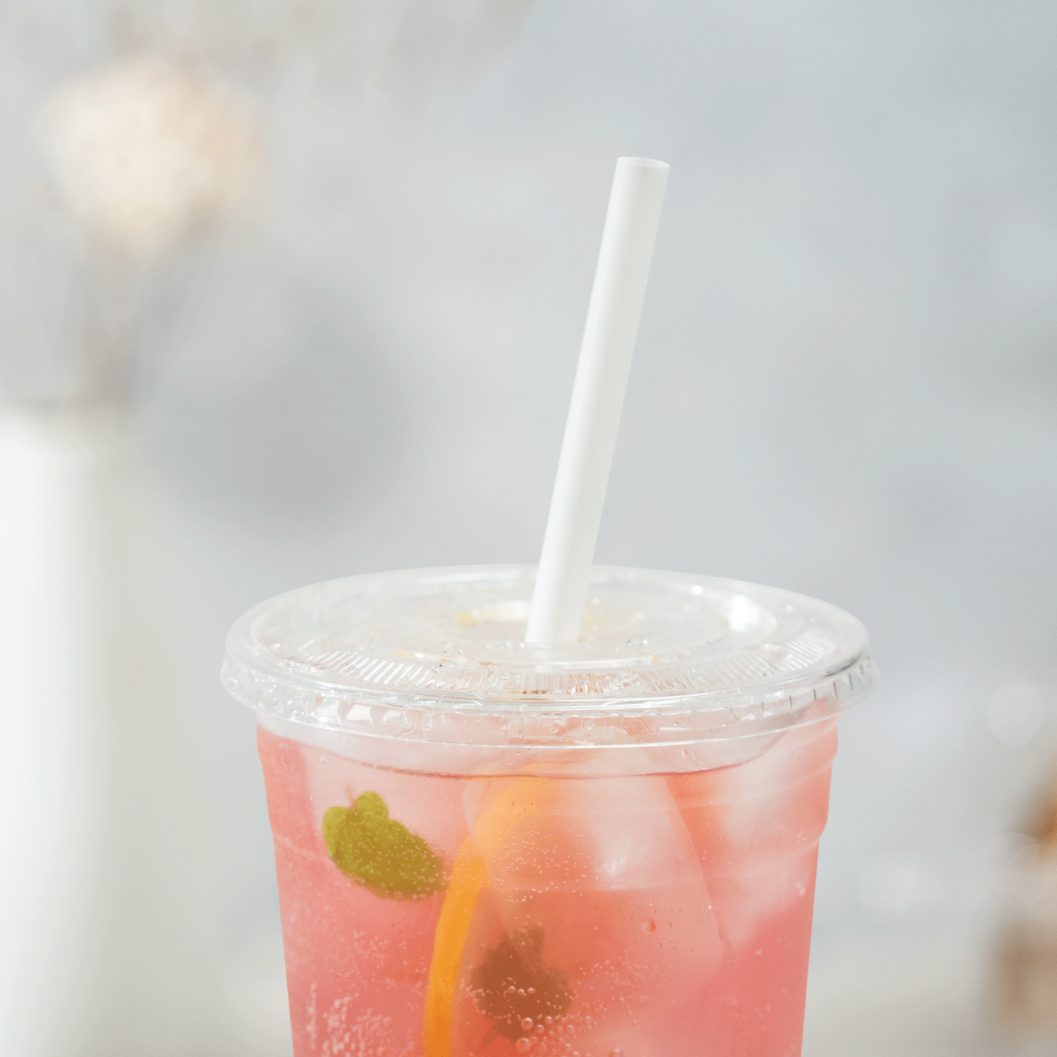 Karat Earth 8.75" PLA Giant Paper Wrapped Straw (8mm), Wihte - 2,500 pcs